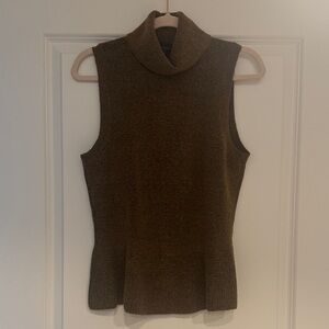 White House Black Market Brown Cowl Neck Sweater